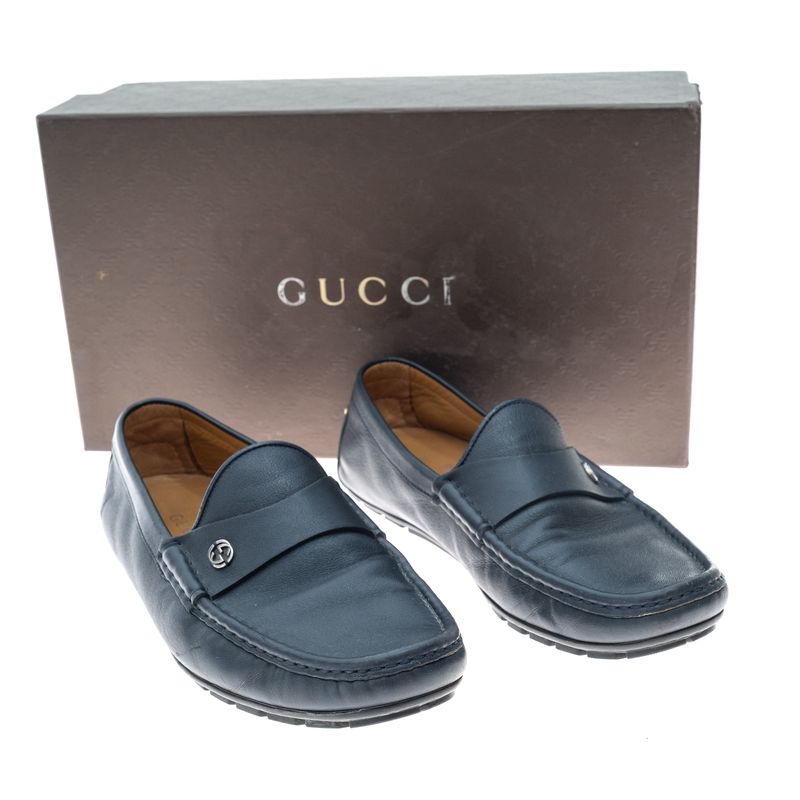 Mocassim-Gucci-Couro-Marinho