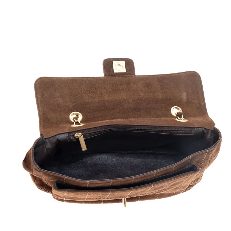 Bolsa-Chanel-Chocolat-Bar-Camurca-Marrom