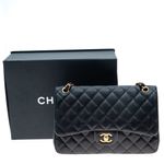 Bolsa-Chanel-Classic-Double-Flap-Jumbo-Preta-