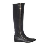 Bota-Gucci-Cano-Longo-Couro-Preto