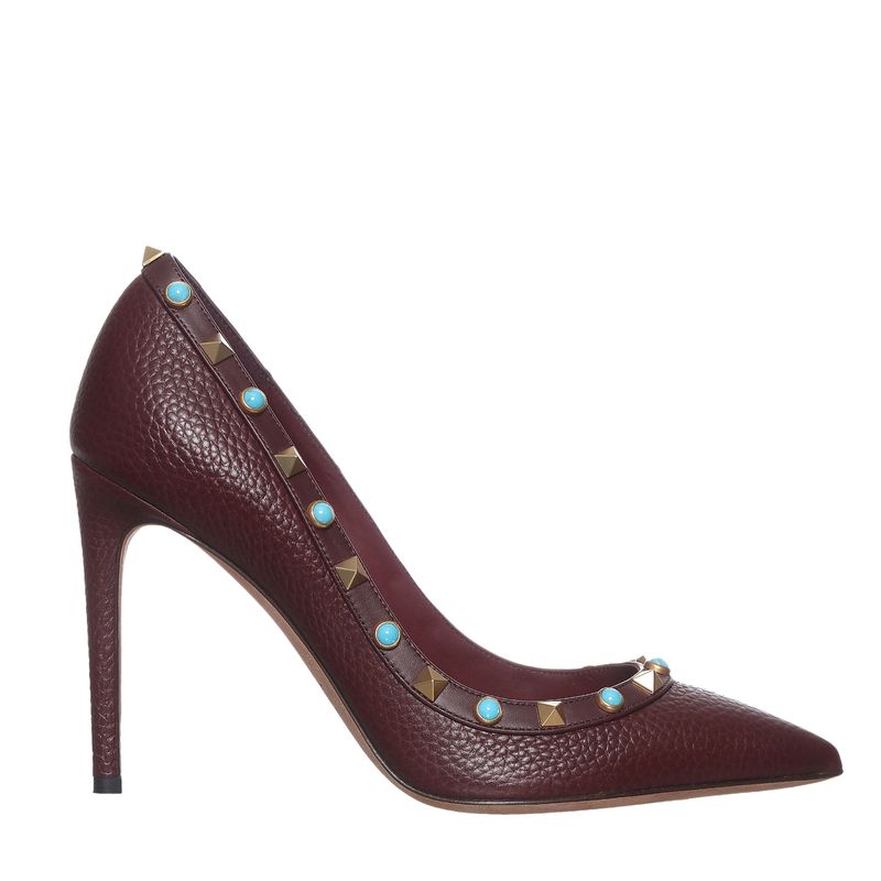 Sapato-Valentino-Garavani-Rockstud-Couro-Vinho