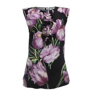 Blusa Dolce & Gabbana Floral com Fundo Preto