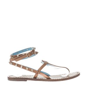Sandália Valentino Rasteira Studs Marrom
