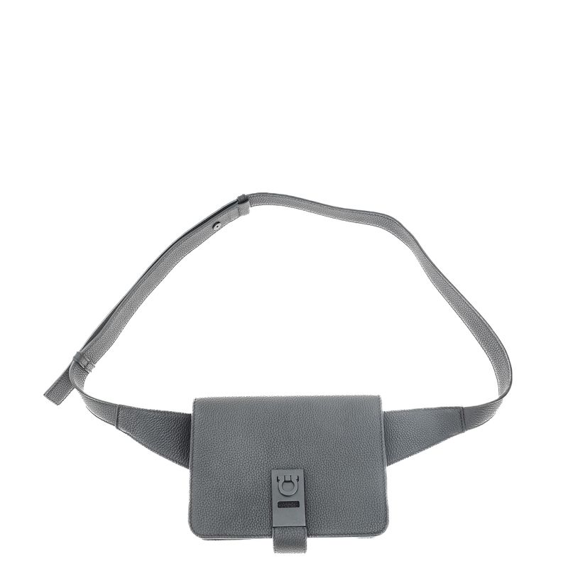 Pochete-Salvatore-Ferragamo-Couro-Preto-