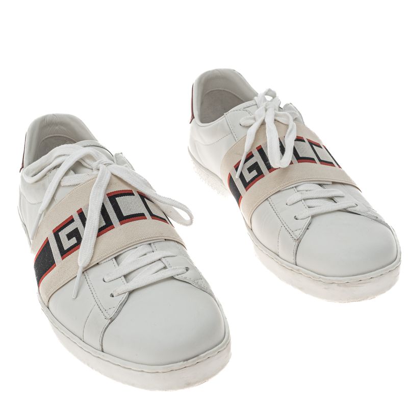 Tenis-Gucci-Ace-Stripe-Branco-