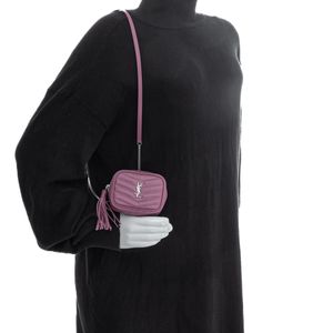 Bolsa Saint Laurent Baby Lou Camera Rosa