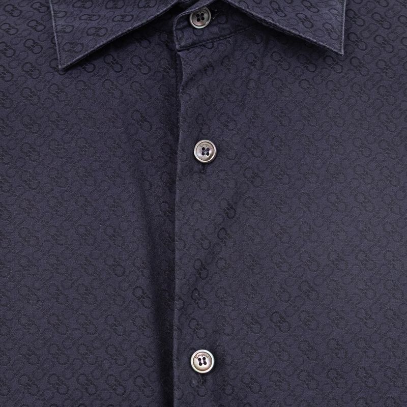 Camisa-Salvatore-Ferragamo-Estampada-Azul-