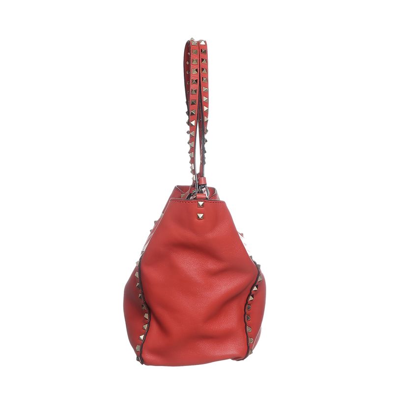 Bolsa-Valentino-Garavani-Rockstud-Tote-Vermelha