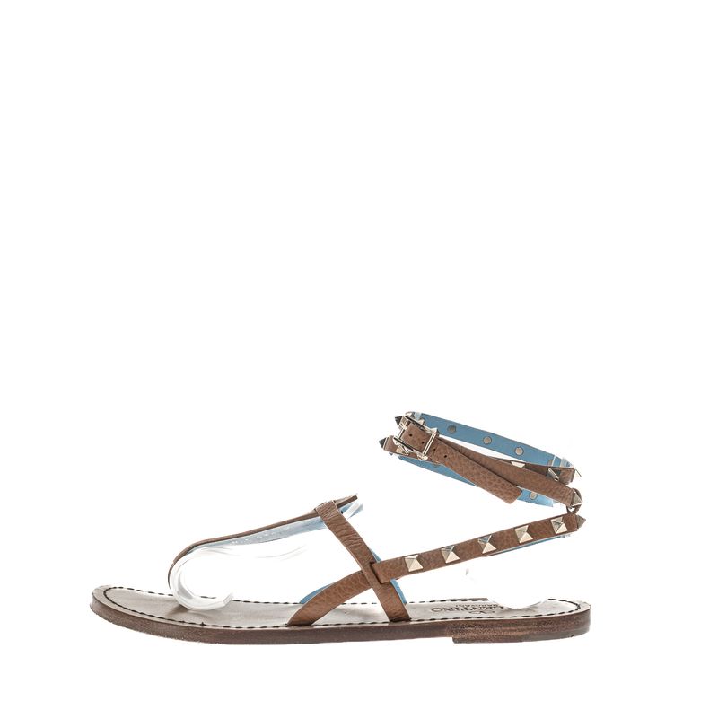 Sandalia-Valentino-Rasteira-Studs-Marrom-