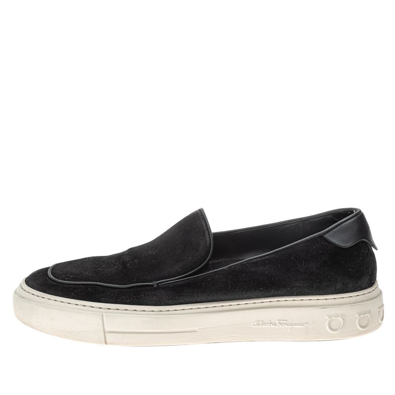 Tenis-Salvatore-Ferragamo-Slip-On-Camurca-Preto-