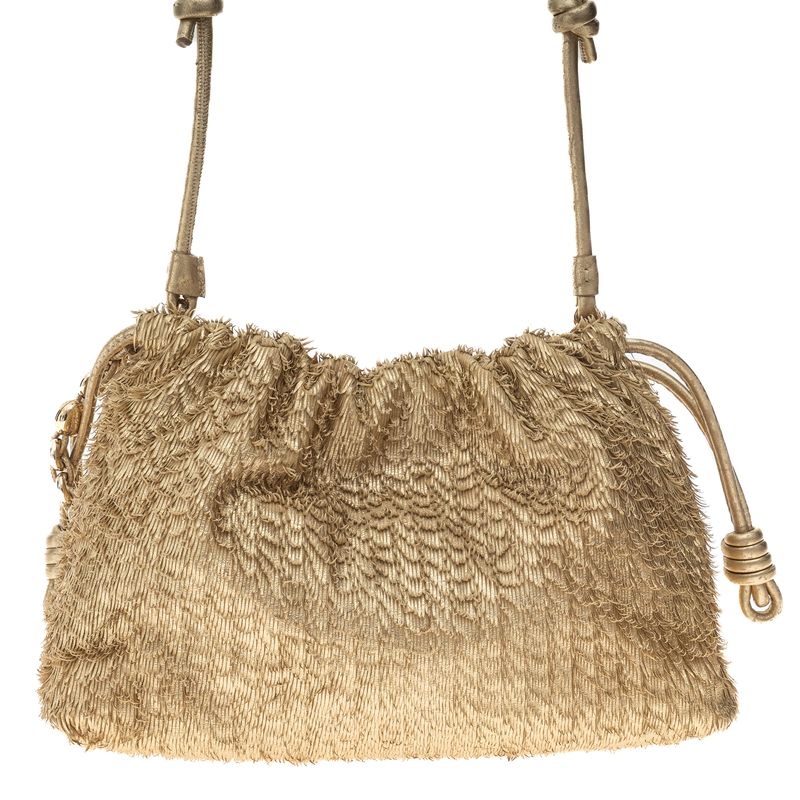 Bolsa-Loewe-Flamenco-Dourada-