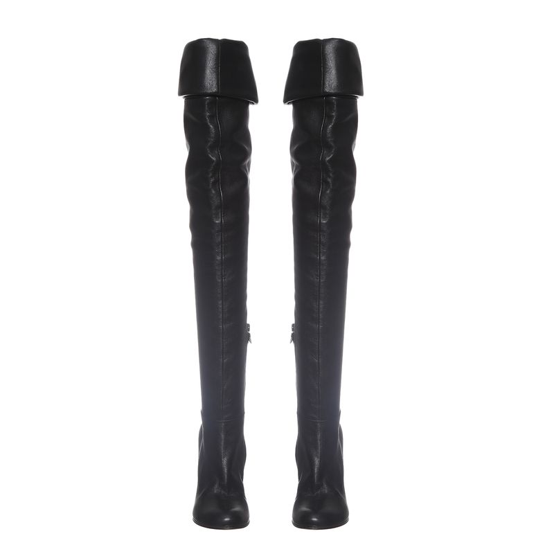 Bota-Prada-Over-The-Knee-Couro-Preta
