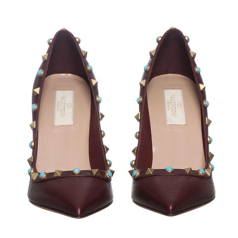 Sapato-Valentino-Garavani-Rockstud-Couro-Vinho