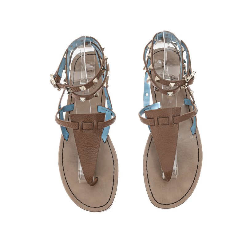 Sandalia-Valentino-Rasteira-Studs-Marrom-