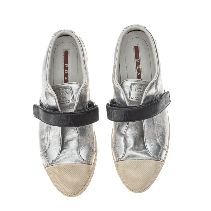 Tenis-Prada-Prateado-