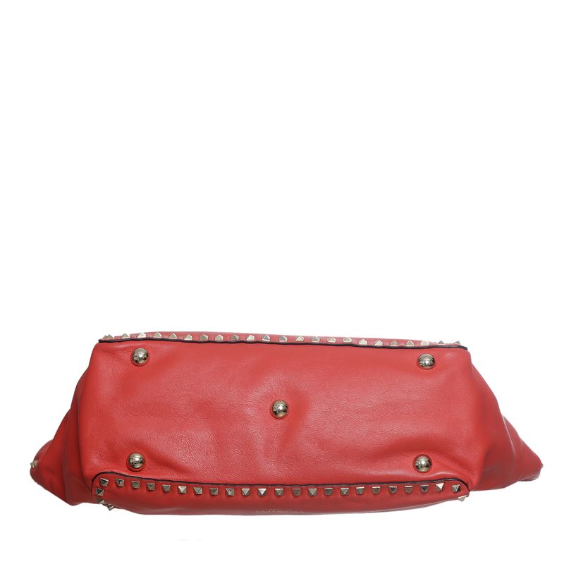 Bolsa-Valentino-Garavani-Rockstud-Tote-Vermelha