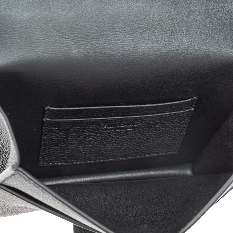 Pochete-Salvatore-Ferragamo-Couro-Preto-