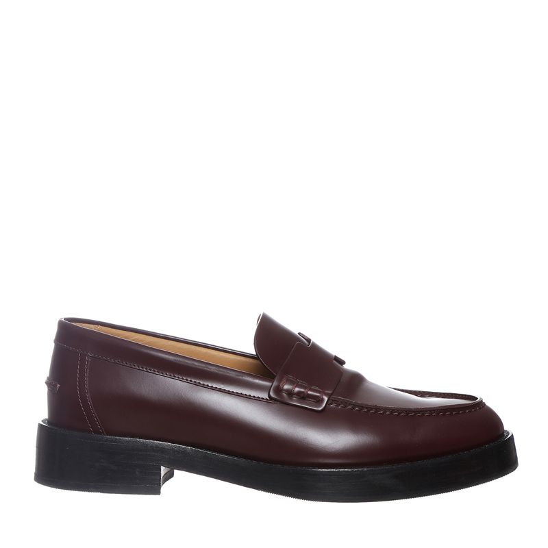 Mocassim-Hermes-Hour-Couro-Vinho-