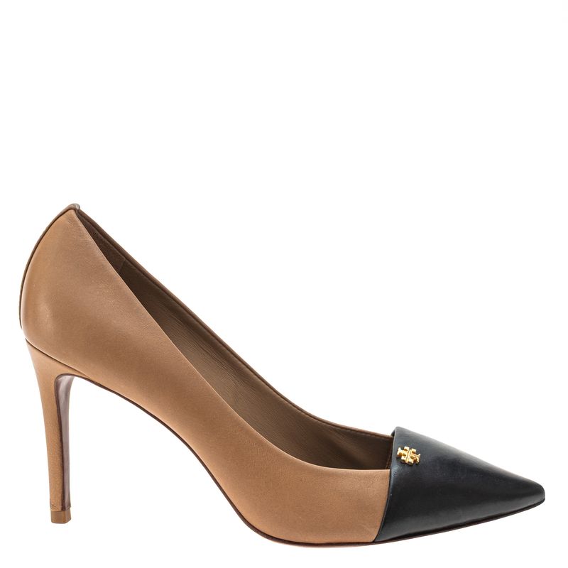 Sapato-Tory-Burch-Scarpin-Bicolor-Caramelo-