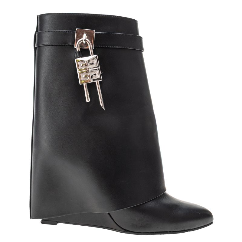 Bota-Givenchy-Shark-Lock-Couro-Preto-