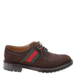 Sapato-Gucci-Camurca-Marrom-e-Faixa-Web-