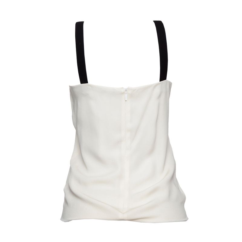 Blusa-Gucci-Seda-Bicolor-Branca-e-Preta