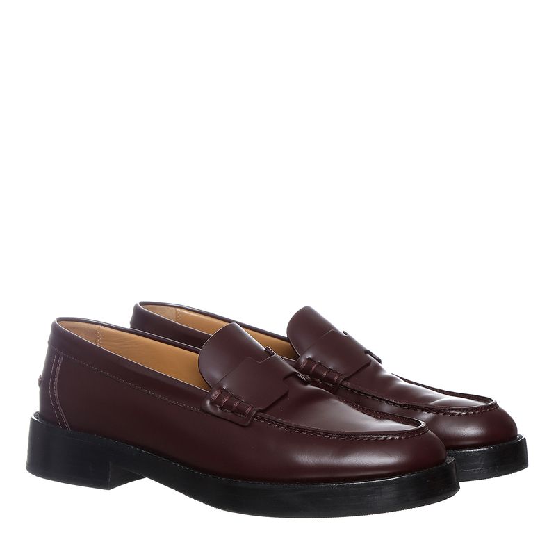 Mocassim-Hermes-Hour-Couro-Vinho-