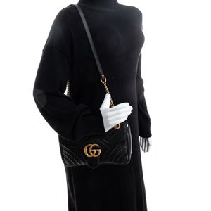 Bolsa Gucci Marmont GG Preta