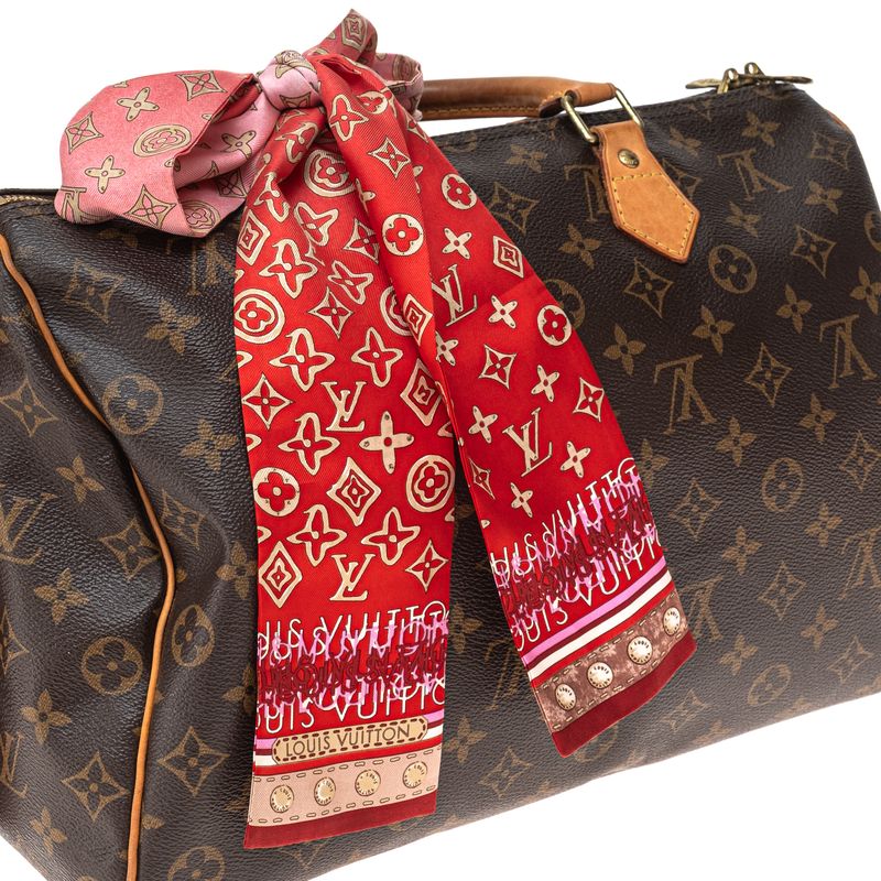 Lenco-Louis-Vuitton-Bandeau-Estampado-Rosa-e-Vermelho-