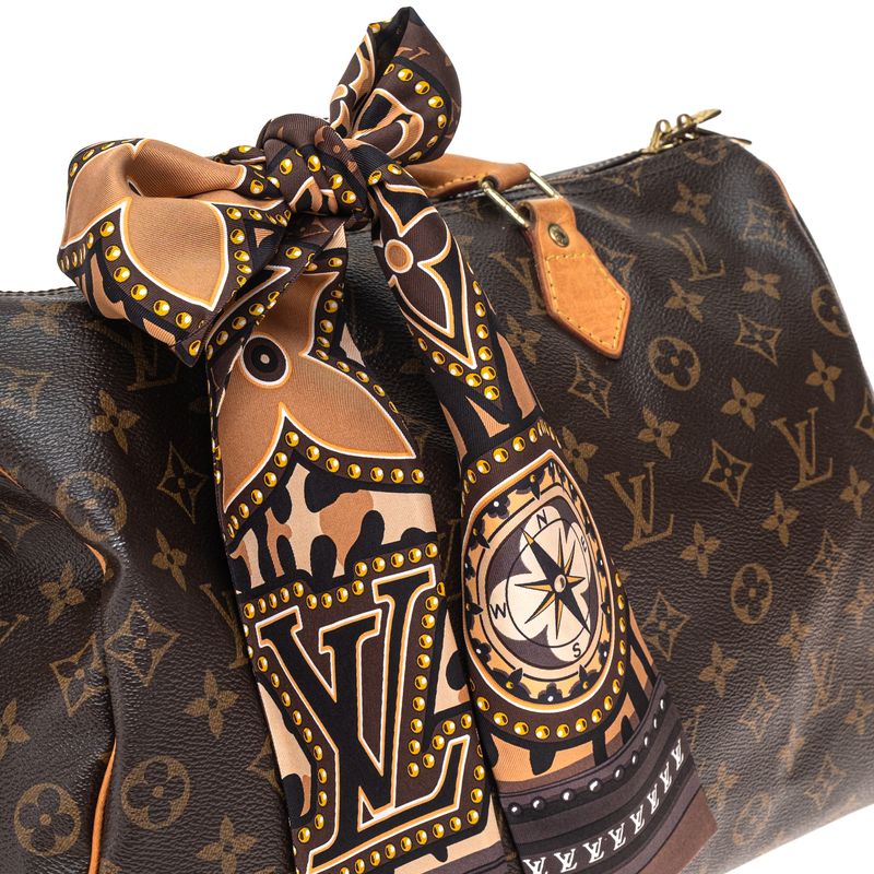 Lenco-Louis-Vuitton-Bandeau-Estampado-Marrom-