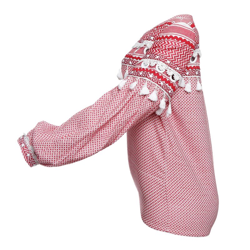 Blusa-Dodo-Bar-Or-Pompons-Algodao-Vermelho-e-Branco