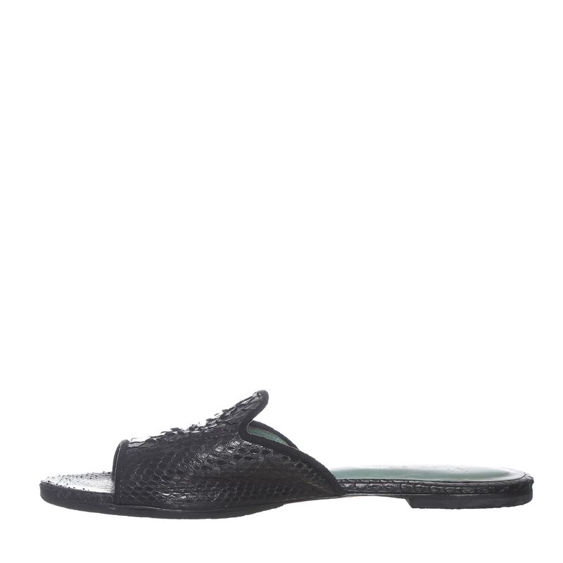 Sandalia-Rasteira-Blue-Bird-Shower-Flat-Python-Preto