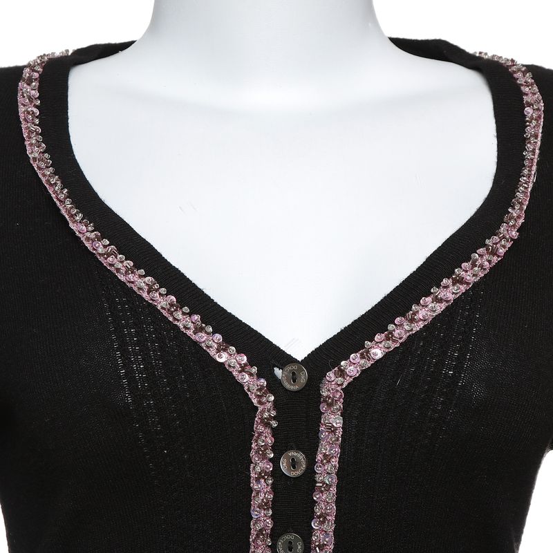 Cardiga-Dolce---Gabbana-com-Bordado-Preto