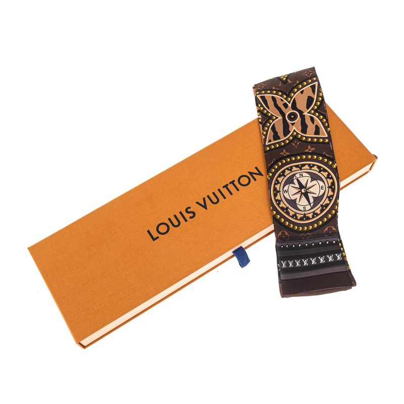 Lenco-Louis-Vuitton-Bandeau-Estampado-Marrom-