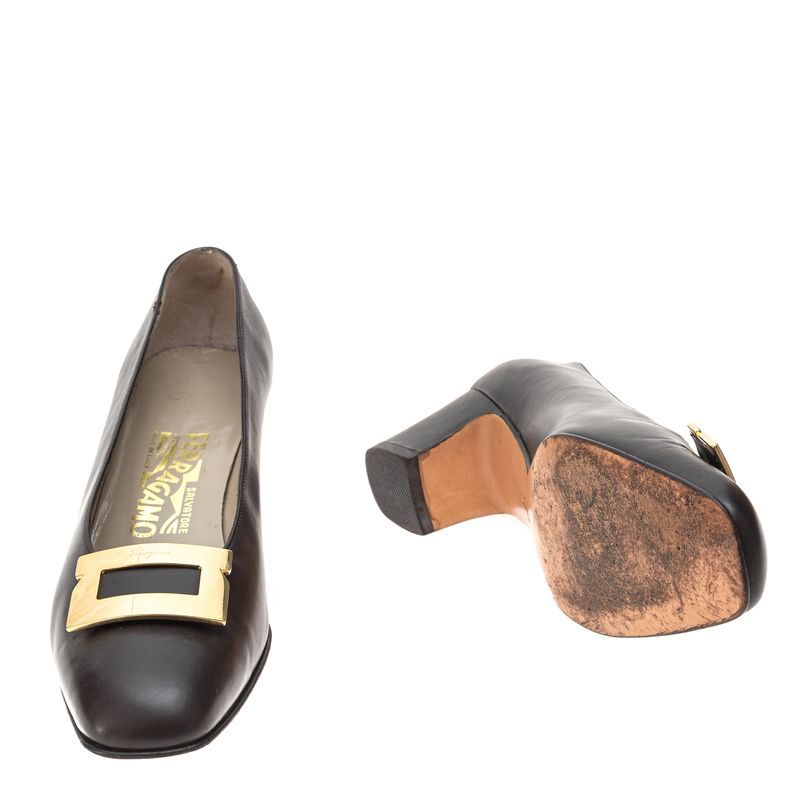 Sapato-Salvatore-Ferragamo-Couro-Marrom