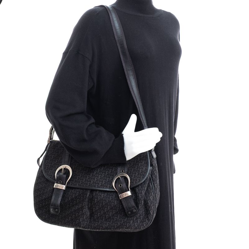 Bolsa-Christian-Dior-Vintage-Monograma-Preta-