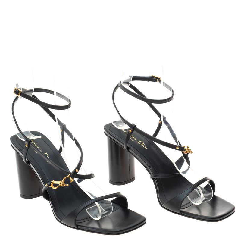 Sandalia-Christian-Dior-Couro-Preto-