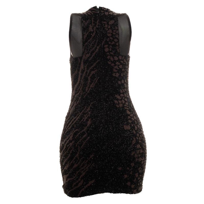 Vestido-AllSaints-Bordado-Preto-e-Marrom-