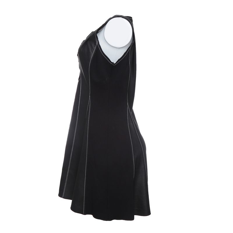 Vestido-BCBG-com-Couro-Preto