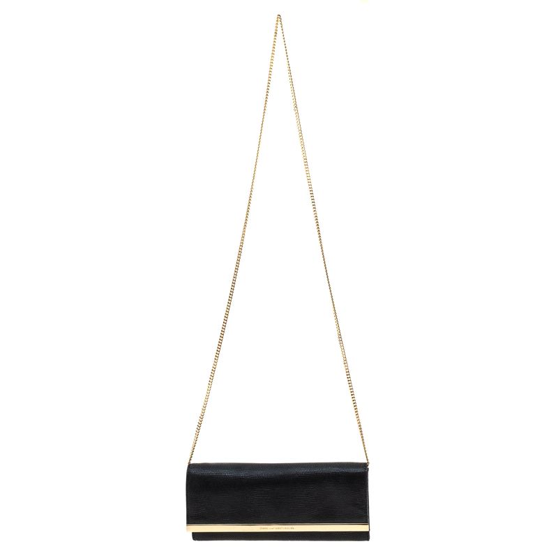 Clutch-Diane-Von-Furstenberg-Couro-Preto-
