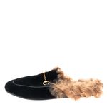 Mule-Gucci-Princetown-Pelos-Couro-Preto