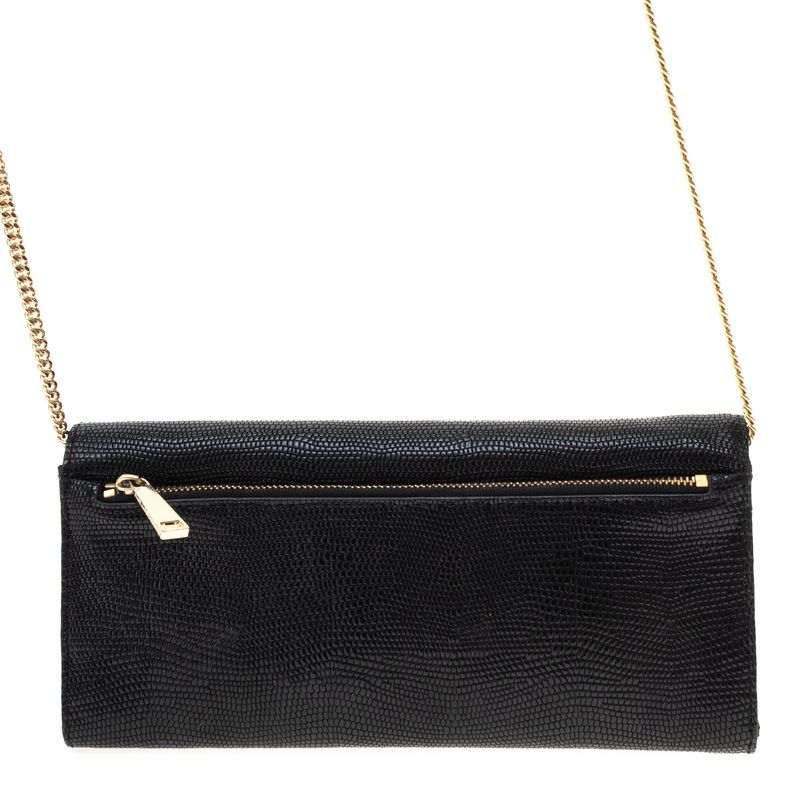 Clutch-Diane-Von-Furstenberg-Couro-Preto-