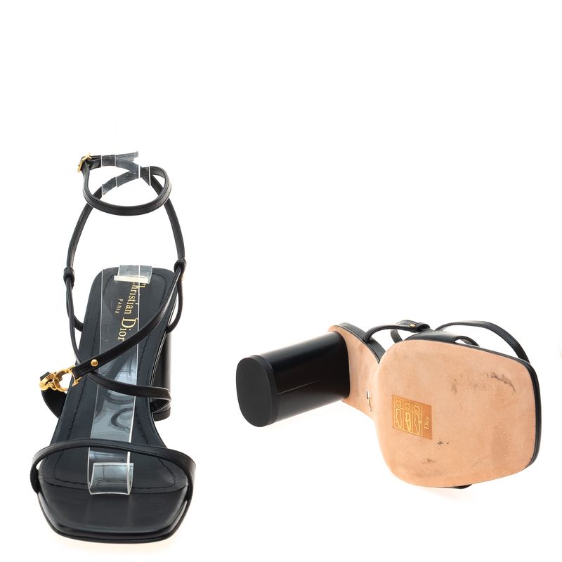 Sandalia-Christian-Dior-Couro-Preto-