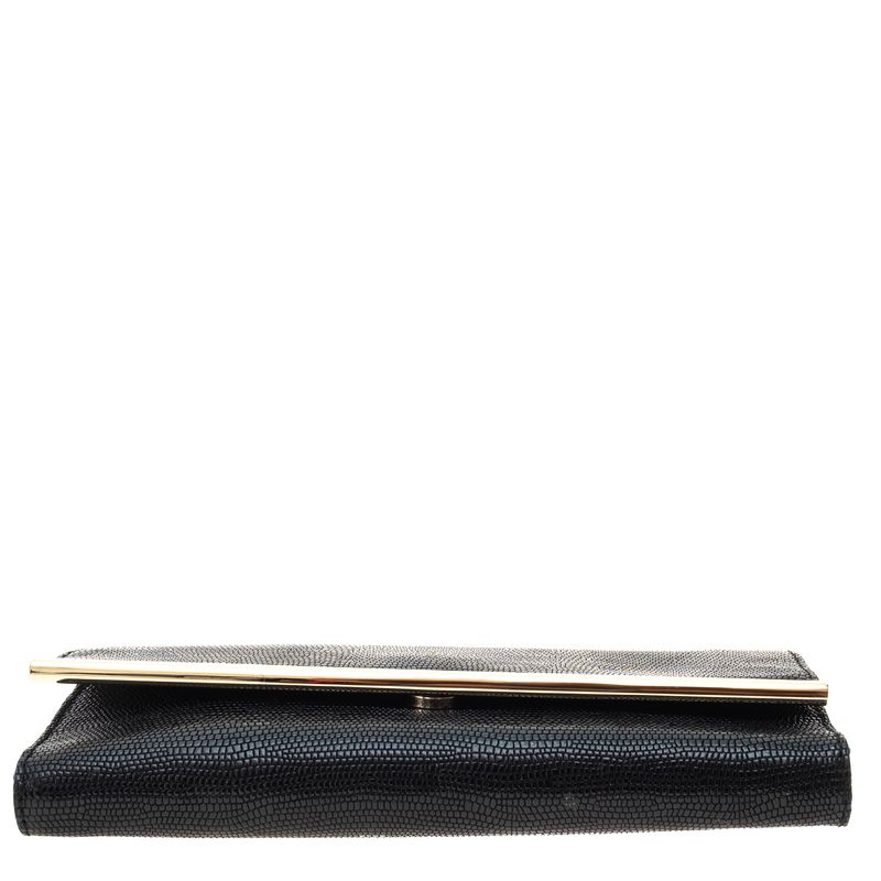 Clutch-Diane-Von-Furstenberg-Couro-Preto-