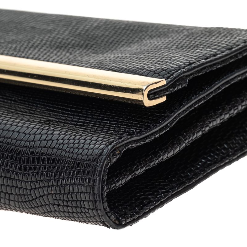 Clutch-Diane-Von-Furstenberg-Couro-Preto-