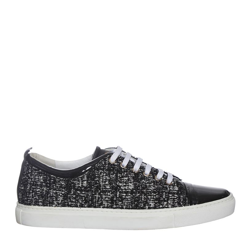 Tenis-Lanvin-Tweed-Preto