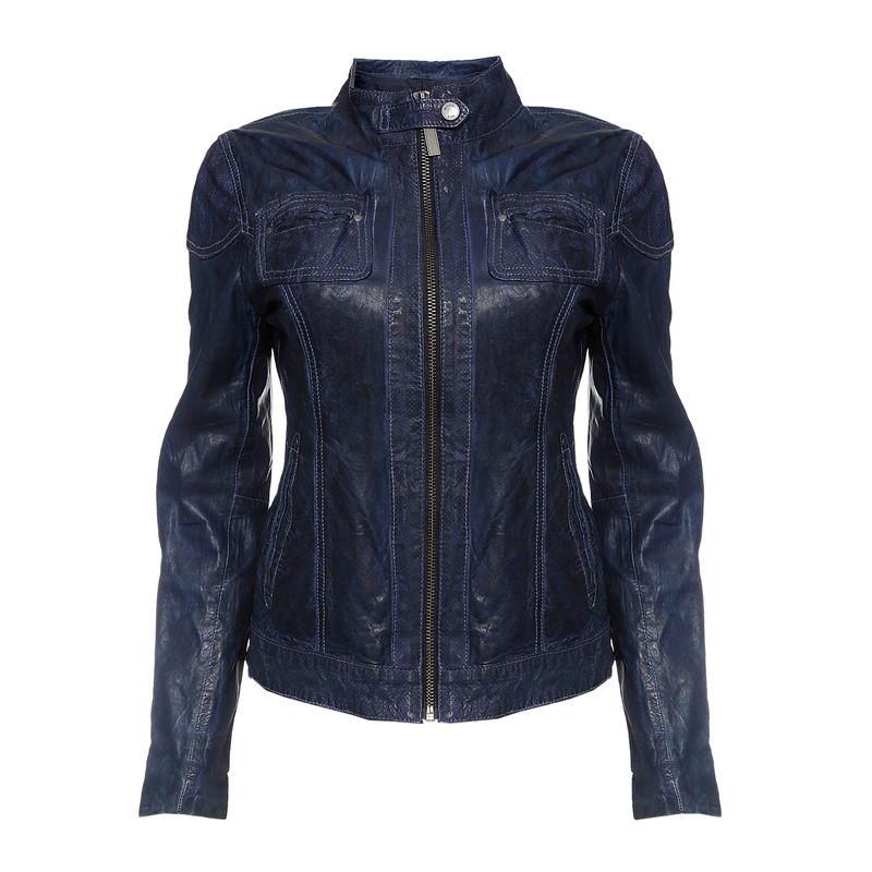 Jaqueta-Michael-Kors-Couro-Azul