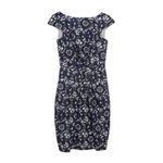 Vestido-Carolina-Herrera-Jacquard-Azul-Marinho
