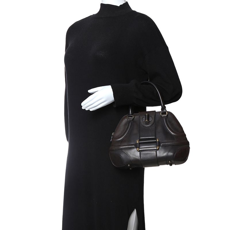 Bolsa-Alexander-McQueen-Novak-Couro-Marrom