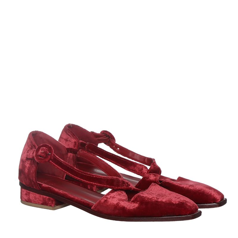 Sapato-Manolita-Mary-Veludo-Vermelho